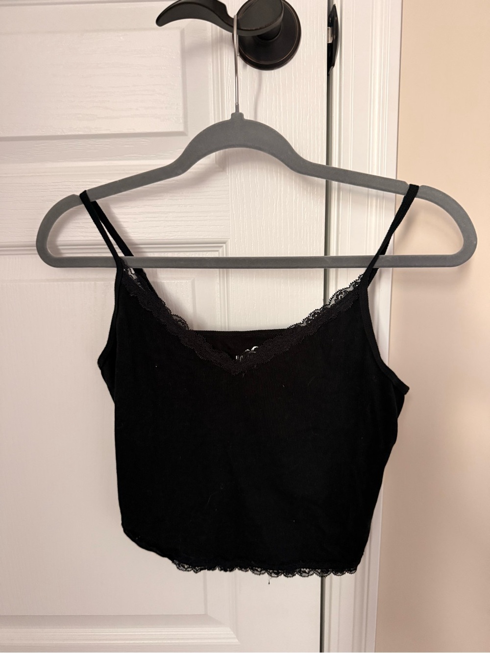 Hollister Black Lace-Trim Camisole Tank